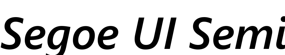 Segoe UI Semibold Italic cкачать шрифт бесплатно